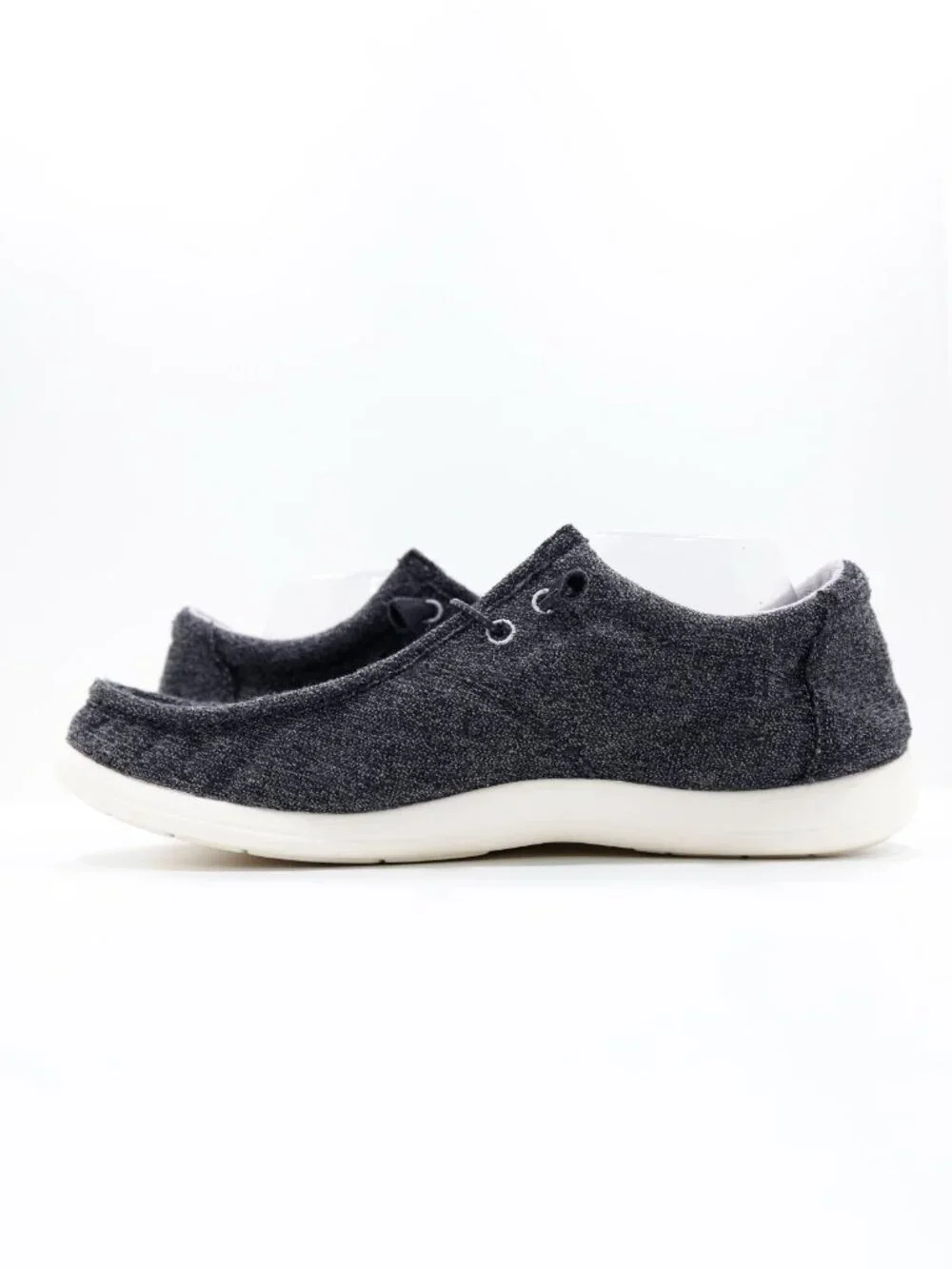DayFive Carter Gray Black Knit Lightweight Casual Slip On Shoes - Men's 13